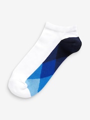 White Ombre Footbed 10 Pack Trainer Socks - Image 7 of 11