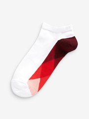 White Ombre Footbed 10 Pack Trainer Socks - Image 9 of 11