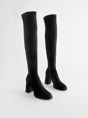 Schwarz - Forever Comfort® Overknee-Sockenstiefel mit dicker Sohle - Bild 3 von 7