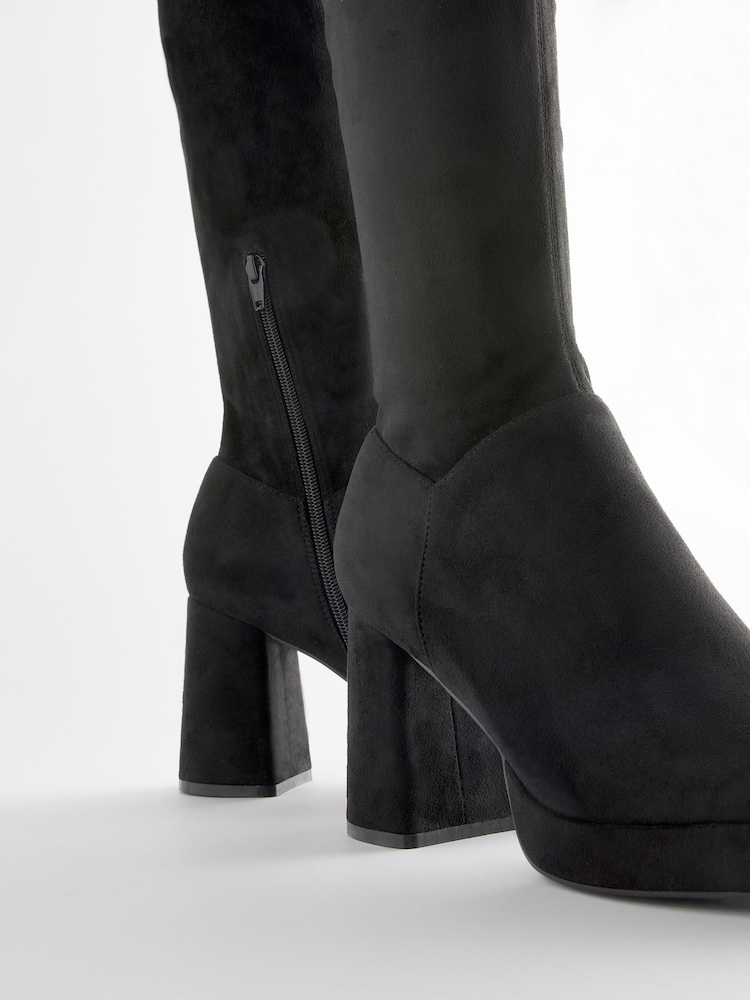 Schwarz - Forever Comfort® Overknee-Sockenstiefel mit dicker Sohle - Bild 7 von 7