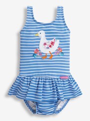 JoJo Maman Bébé Cornflower Duck Swimsuit with Integral Nappy - Image 1 of 2