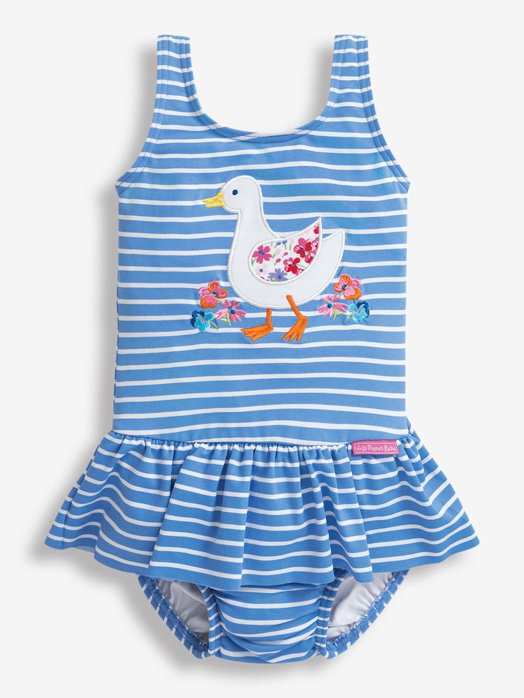JoJo Maman Bébé Cornflower Duck Swimsuit with Integral Nappy - Image 1 of 2