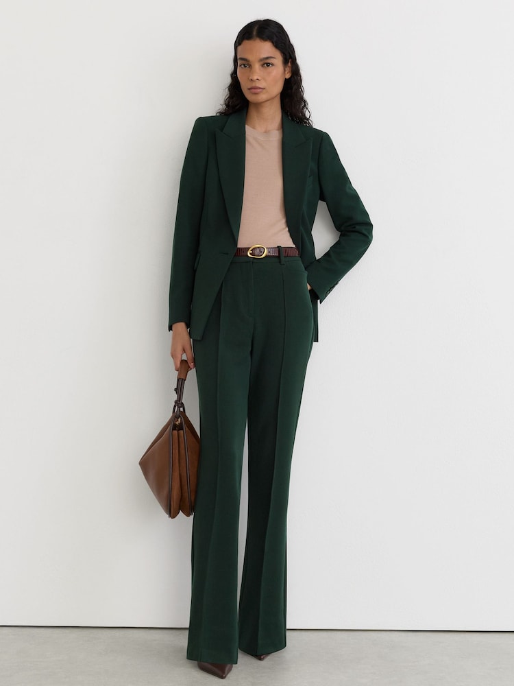 Reiss Green Gabi Petite Tailored Single Breasted Suit Blazer - Image 1 of 8 Reiss Green Gabi Petite Tailored Single Breasted Suit Blazer - Image 1 of 8