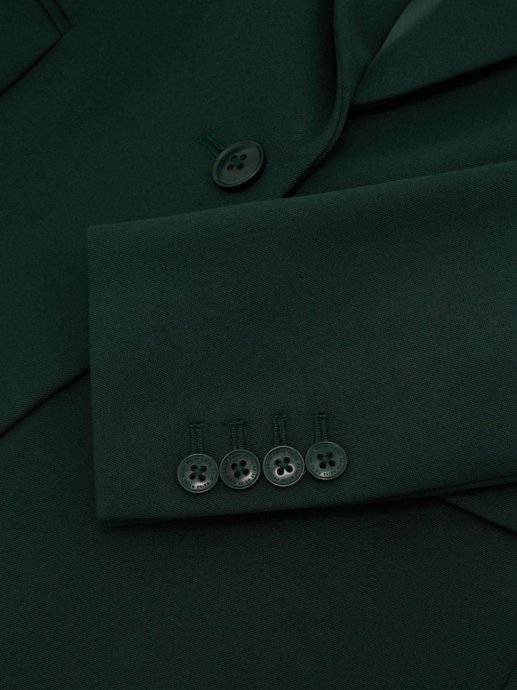Reiss Green Gabi Petite Tailored Single Breasted Suit Blazer - Image 8 of 8 Reiss Green Gabi Petite Tailored Single Breasted Suit Blazer - Image 8 of 8