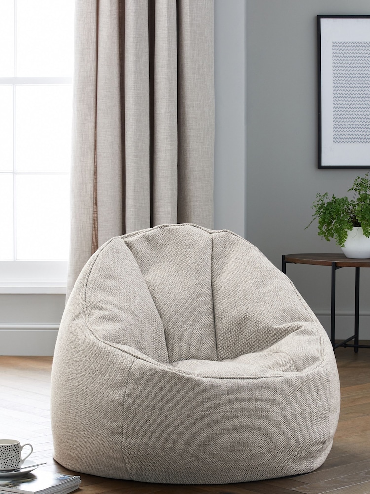 Natural Chunky Weave Bean Bag Chair - Image 1 of 4