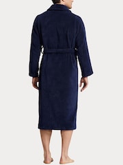Polo Ralph Lauren Navy Shawl Collar Dressing Gown - Image 2 of 5