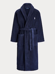 Polo Ralph Lauren Navy Shawl Collar Dressing Gown - Image 5 of 5