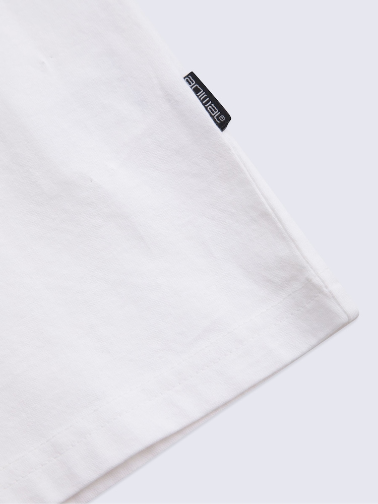 Animal Off White Classico Mens 100% Cotton T-Shirt - Image 4 of 4 Animal Off White Classico Mens 100% Cotton T-Shirt - Image 4 of 4