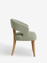 Set of 2 Soft Texture Sage Green Remi Light Wood Leg Dining Chairs - Image 6 of 9