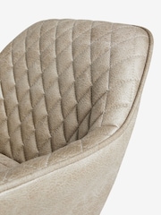 Monza Faux Leather Mink Hamilton Quilted Kitchen Bar Stool - Image 7 of 9