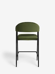 Soft Velvet Olive Green Nora Bar Stool - Image 7 of 8