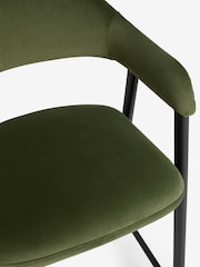 Soft Velvet Olive Green Nora Bar Stool - Image 8 of 8