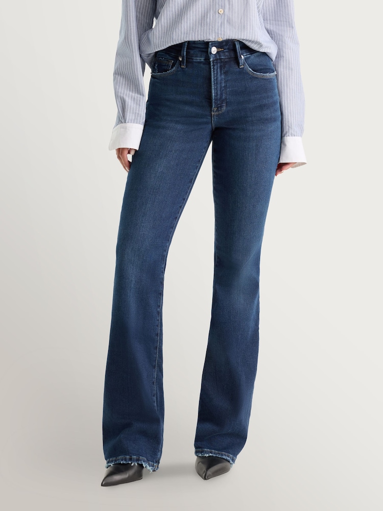 Good American Blue Soft Tech Good Classic 33" Bootcut Jeans - Image 1 of 7