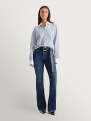 Good American Blue Soft Tech Good Classic 33" Bootcut Jeans - Image 2 of 7