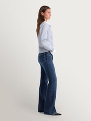 Good American Blue Soft Tech Good Classic 33" Bootcut Jeans - Image 3 of 7
