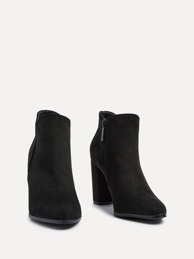 Linzi Black Freda Block Heeled Ankle Boots - Image 4 of 4