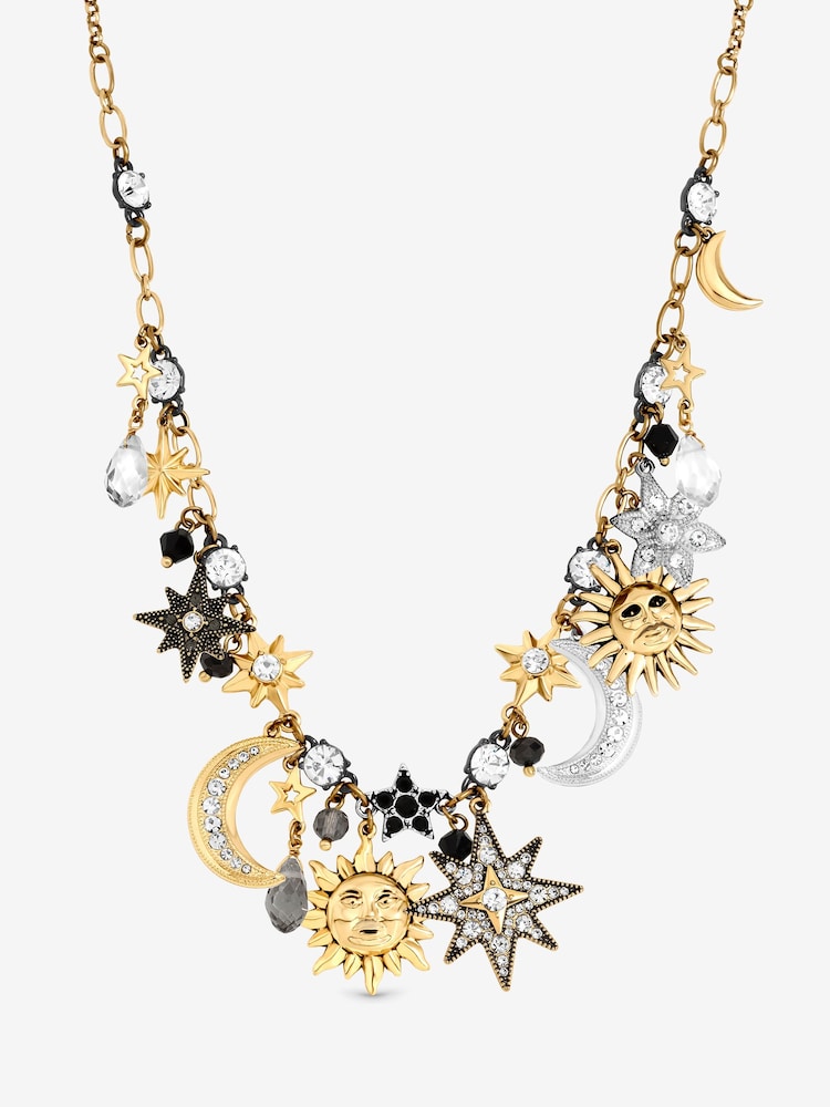 Mood Gold Two Tone Celestial Charm Necklace - Image 1 of 1