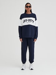 4th & Reckless Blue Parker Fourth Studio Off Duty 100% Cotton Sweatshirt - Image 2 of 5