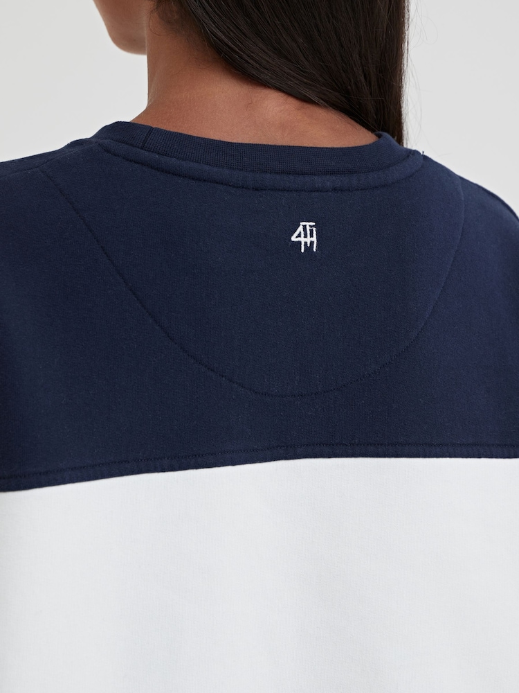 4th & Reckless Blue Parker Fourth Studio Off Duty 100% Cotton Sweatshirt - Image 5 of 5