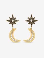 Mood Silver Two Tone Celestial Charm Earrings - Image 1 of 1
