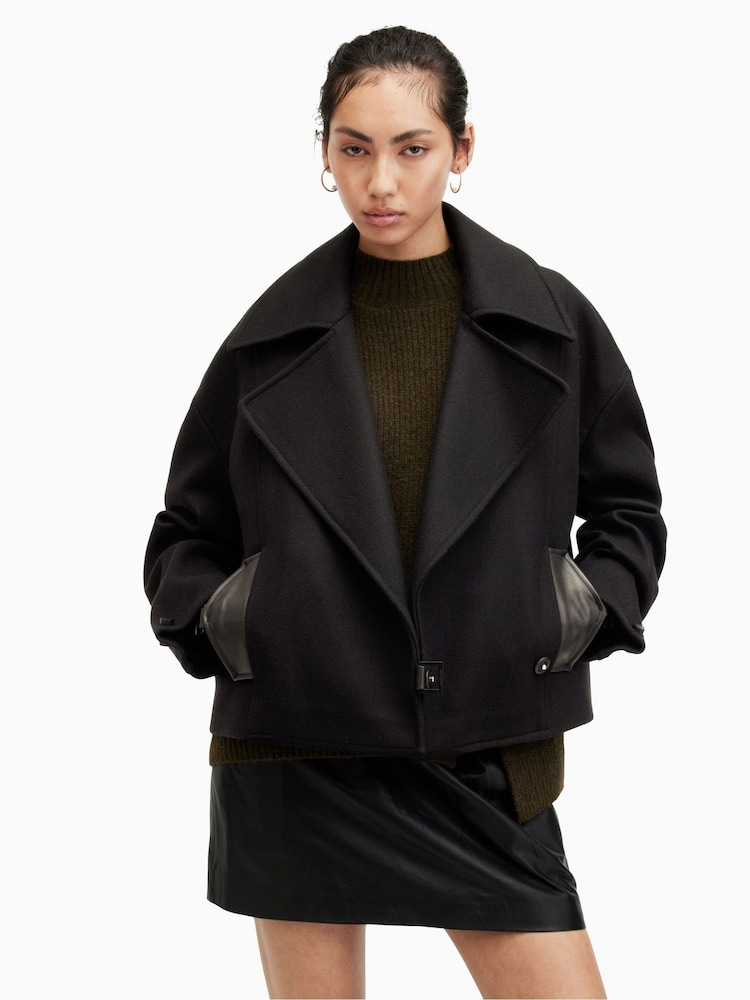 AllSaints Black Cooper Jacket - Image 1 of 6
