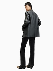 AllSaints Black Hollis Flock Bootcut Jeans - Image 2 of 6