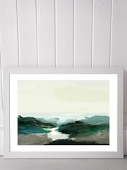 East End Prints Brown Highland View Print by Dan Hobday - Image 1 of 3