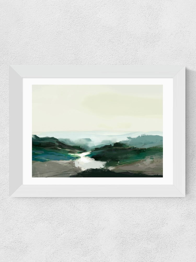 East End Prints Brown Highland View Print by Dan Hobday - Image 2 of 3