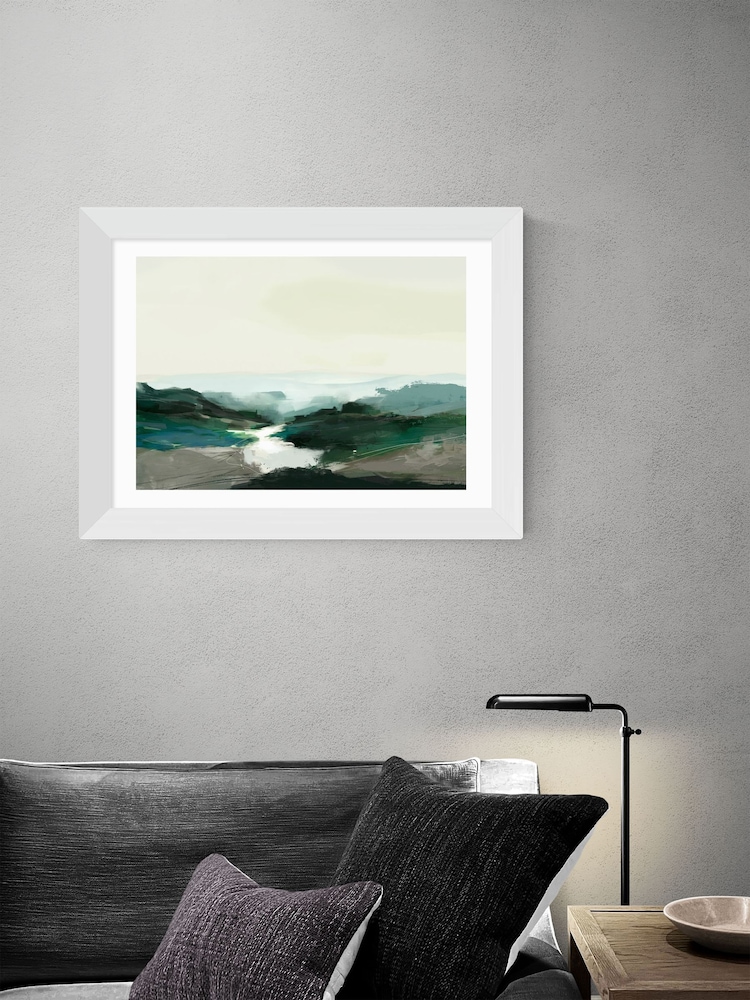 East End Prints Brown Highland View Print by Dan Hobday - Image 3 of 3