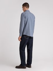 Remus Uomo Blue Tapered Fit Long Sleeve Smart Shirt - Image 3 of 5