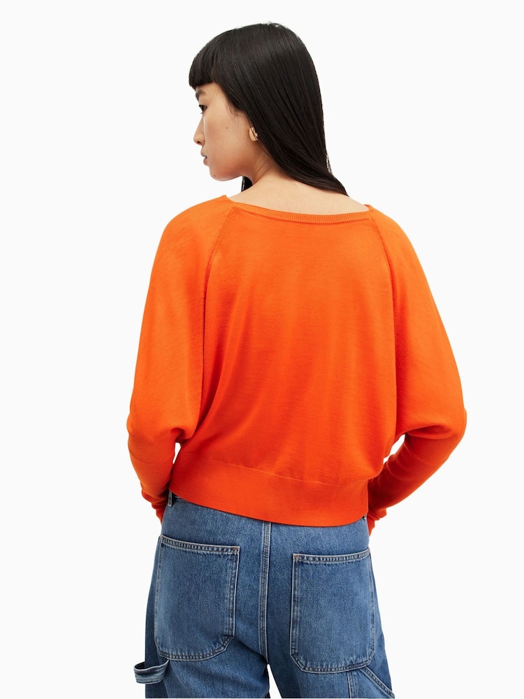 AllSaints Orange Ridley M Crop Jumper - Image 2 of 6