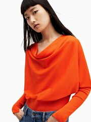 AllSaints Orange Ridley M Crop Jumper - Image 5 of 6