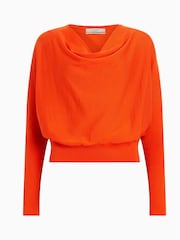 AllSaints Orange Ridley M Crop Jumper - Image 6 of 6