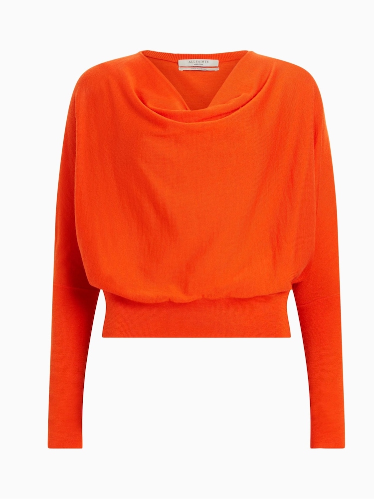 AllSaints Orange Ridley M Crop Jumper - Image 6 of 6