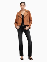 AllSaints Black Haldan Bootcut Jeans - Image 1 of 9
