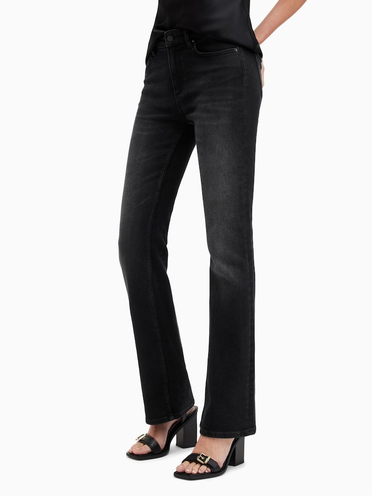 AllSaints Black Haldan Bootcut Jeans - Image 2 of 9