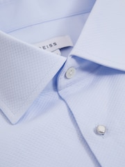 Reiss Soft Blue Marcel Cotton Marcella Tuxedo Shirt - Image 7 of 8