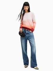 AllSaints Orange Sissy Roll Neck Sweater - Image 3 of 7