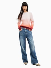 AllSaints Orange Sissy Roll Neck Sweater - Image 4 of 7