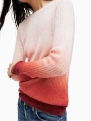 AllSaints Orange Sissy Roll Neck Sweater - Image 6 of 7