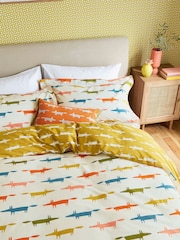 Scion Orange Little Mr Fox Birthday 100% Cotton Cushion - Image 2 of 4