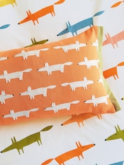 Scion Orange Little Mr Fox Birthday 100% Cotton Cushion - Image 3 of 4