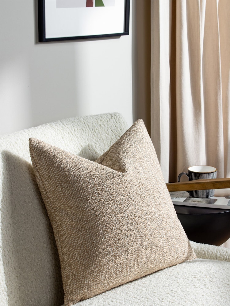 HÖEM Natural Tiona Square Woven Jacquard Cushion - Image 1 of 5