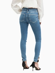 AllSaints Blue Dax Asymmetric Hem Jeans - Image 7 of 8
