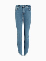 AllSaints Blue Dax Asymmetric Hem Jeans - Image 8 of 8