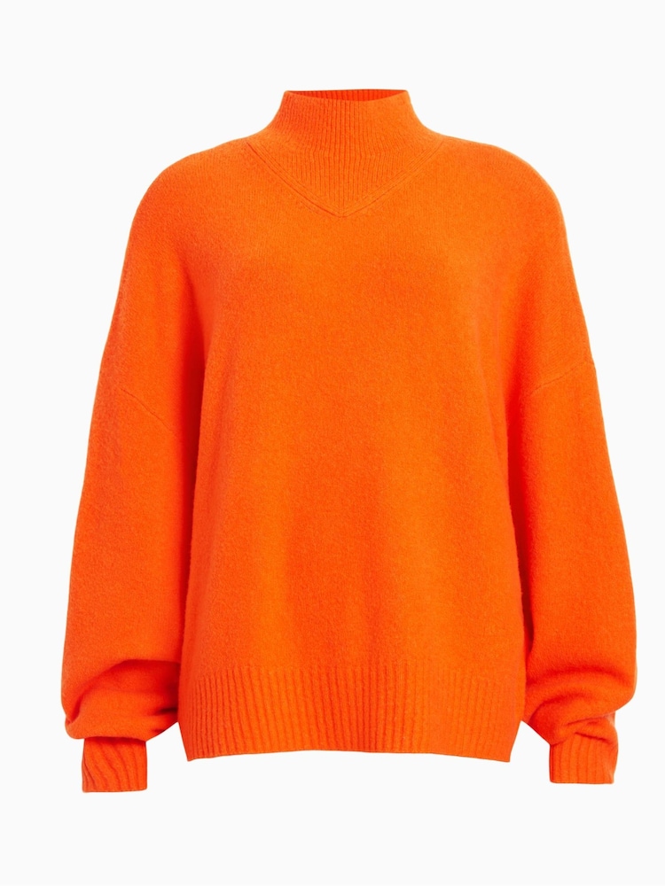 AllSaints Orange Asha Jumper - Image 6 of 6