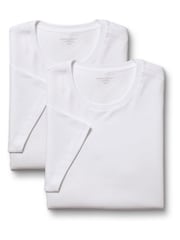 Charles Tyrwhitt White 100% Cotton Crew Neck T-Shirt 2 Pack - Image 3 of 5