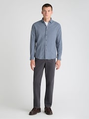 Remus Uomo Blue Tapered Fit Long Sleeve Smart Shirt - Image 2 of 5