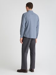 Remus Uomo Blue Tapered Fit Long Sleeve Smart Shirt - Image 3 of 5