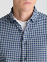 Remus Uomo Blue Tapered Fit Long Sleeve Smart Shirt - Image 5 of 5
